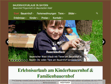 Tablet Screenshot of bauernhof-bayern.com